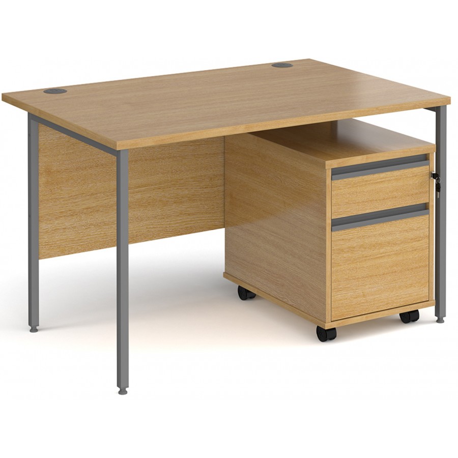 Harlow Straight Desk with Mobile Pedestal